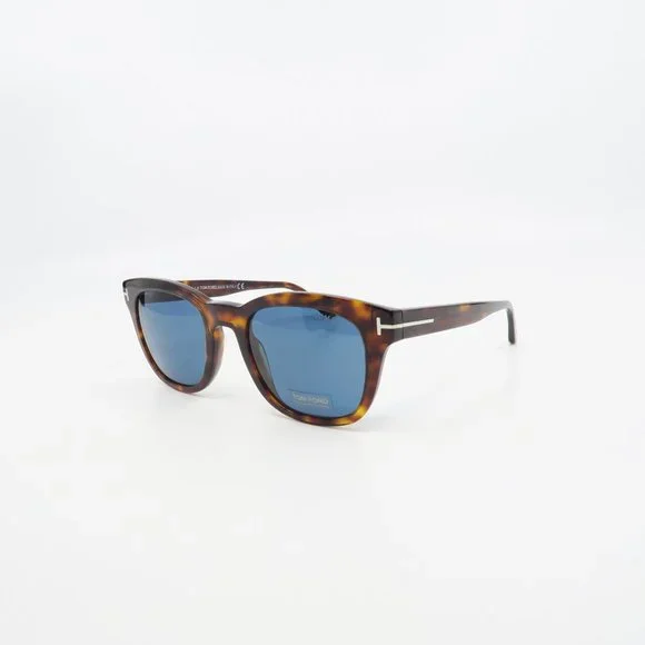 TF676 54N Tom Ford New Havana/ Blue Men's EUGENIO Sunglasses 52mm with box - Picture 5 of 6